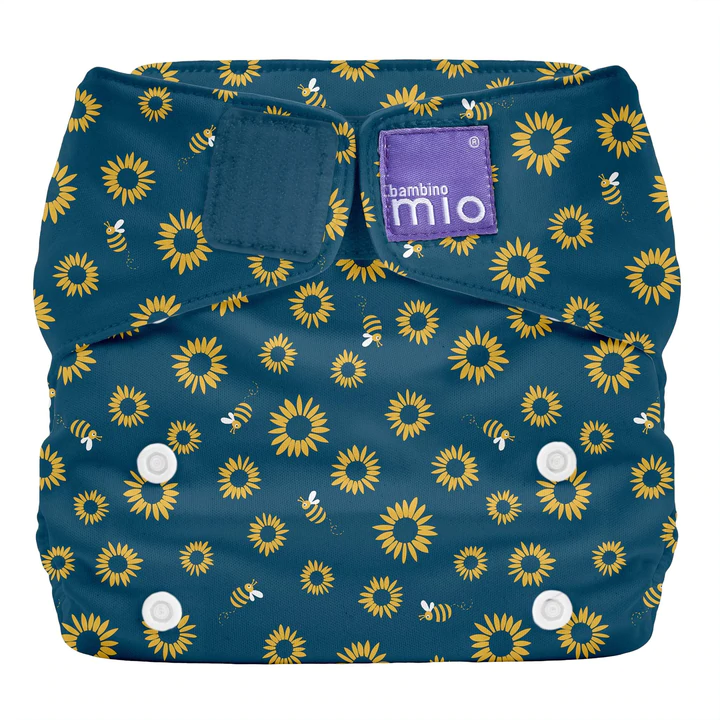 Green all-in-one cloth diaper.