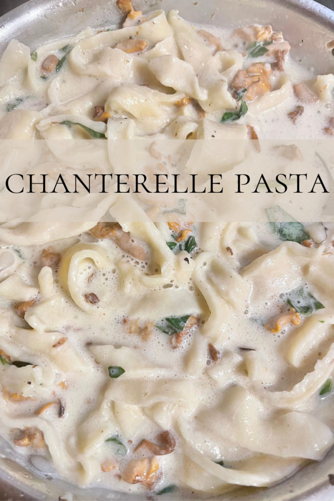 Creamy chanterelle pasta.