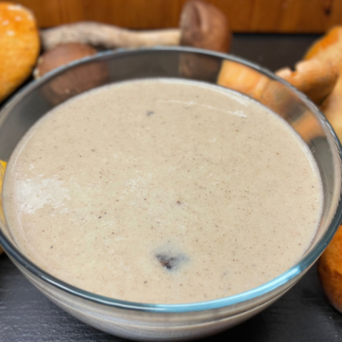 Pureed mushroom soup.