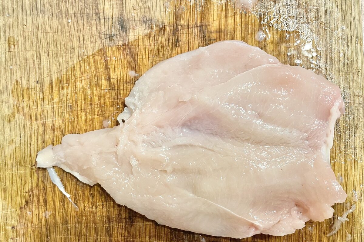 Raw chicken breast.