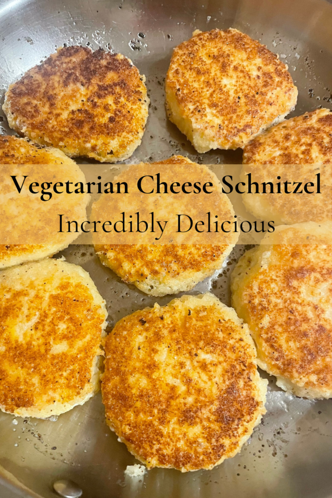 Browned cheese schnitsels.